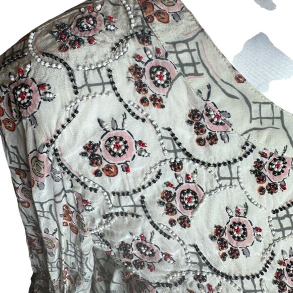 Anthro Floreat peasant blouse top 10 - Picture 5 of 14